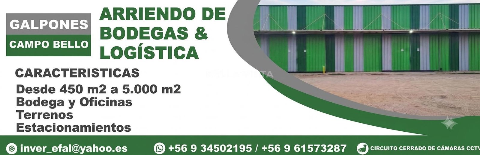 Arriendo de Bodegas Sector El melon V region
